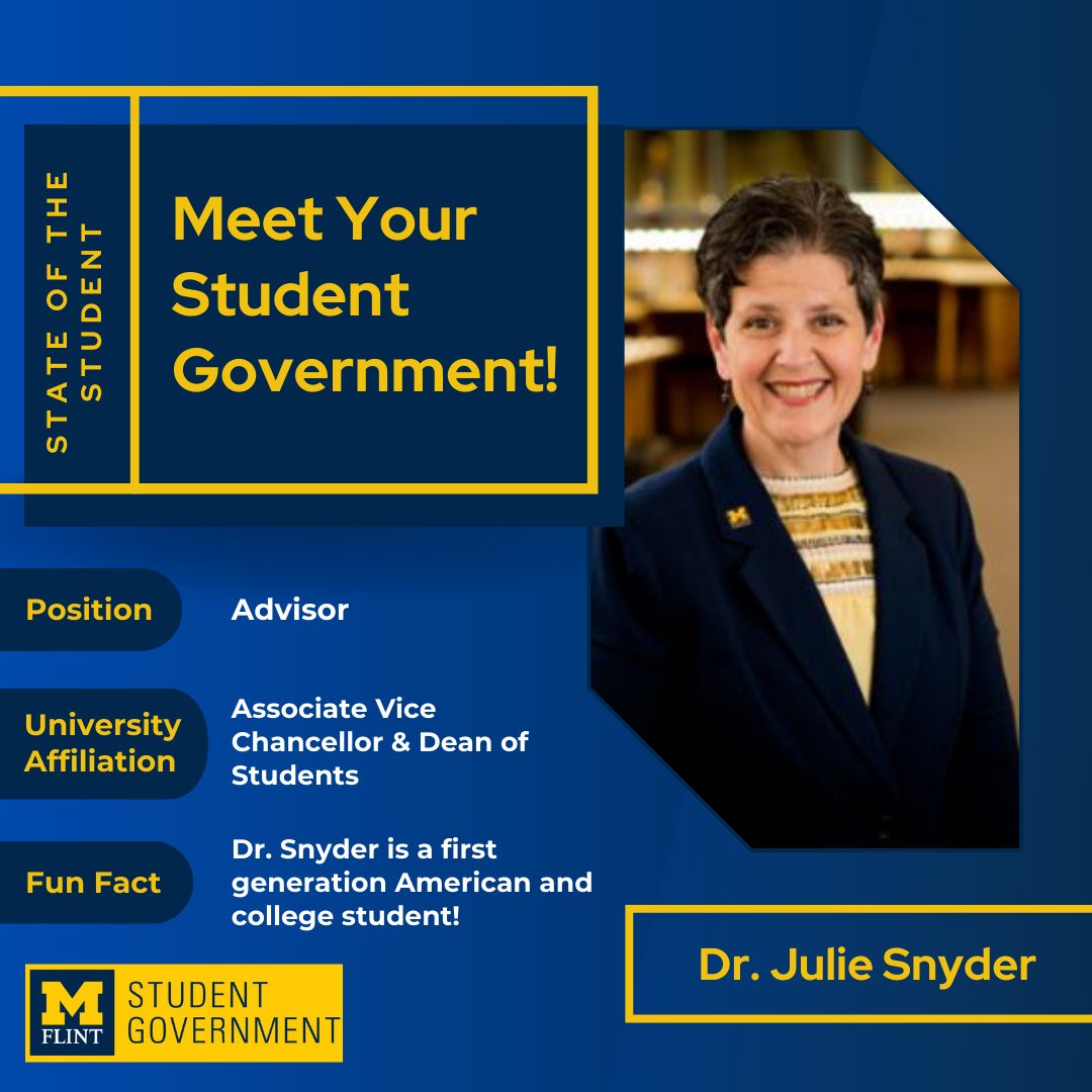 SGumflint's tweet photo. State of the Student is TODAY in French Hall room 161 at 4 P.M! We'd love to see students come and voice their questions, comments, or concerns! See you there!

#umich #umflint #sgumflint #goblue https://t.co/ojJ1G7eMlQ