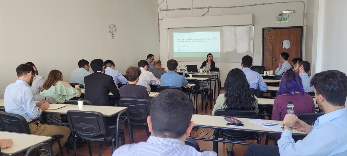 violetaguitart's tweet photo. Seguimos con @florkohon, quien nos va a hablar sobre los desafíos para la implementación de políticas de desarrollo en América Latina. https://t.co/w5plmfQaV5