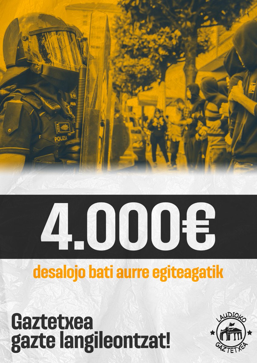 Azken asteetan isun ezberdinak heldu zaizkigu ekainaren 13ko gertakarien harira, egun horretan gaztetxearen desalojoaren aurka herriko kaleetan protesta egin genuelako. Guztira 4000€ jaso ditugu isunetan.