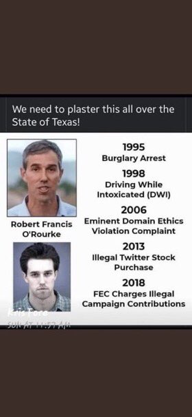 PlannedWas's tweet photo. @BetoORourke #F_you and #FJB. You are a criminal and a mommies boy. https://t.co/l6bEZcPNSy