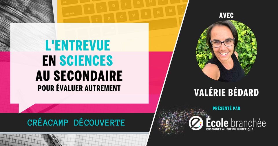 ecolebranchee's tweet image. La semaine dernière, les profs de science se réunissaient au congrès de l&apos;@AESTQ_ 🎉 Autre occasion cette semaine : #CréaCamp Découverte (virtuel) sur « L&apos;entrevue en science au secondaire », avec @BedardValerie - demain à 16 h 30! 
#devprof #evalchange 
👉ecolebranchee.com/calendrier/dec…