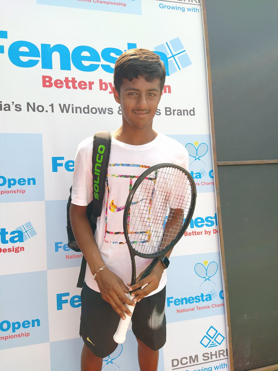 USahita's tweet photo. @SOLINCOsports #Samarthsahita #onehandedbackhand player wins Double Crown at Fenesta Nationals, Delhi in U14 Boys category.#Tennis https://t.co/dGtyPxxmMA