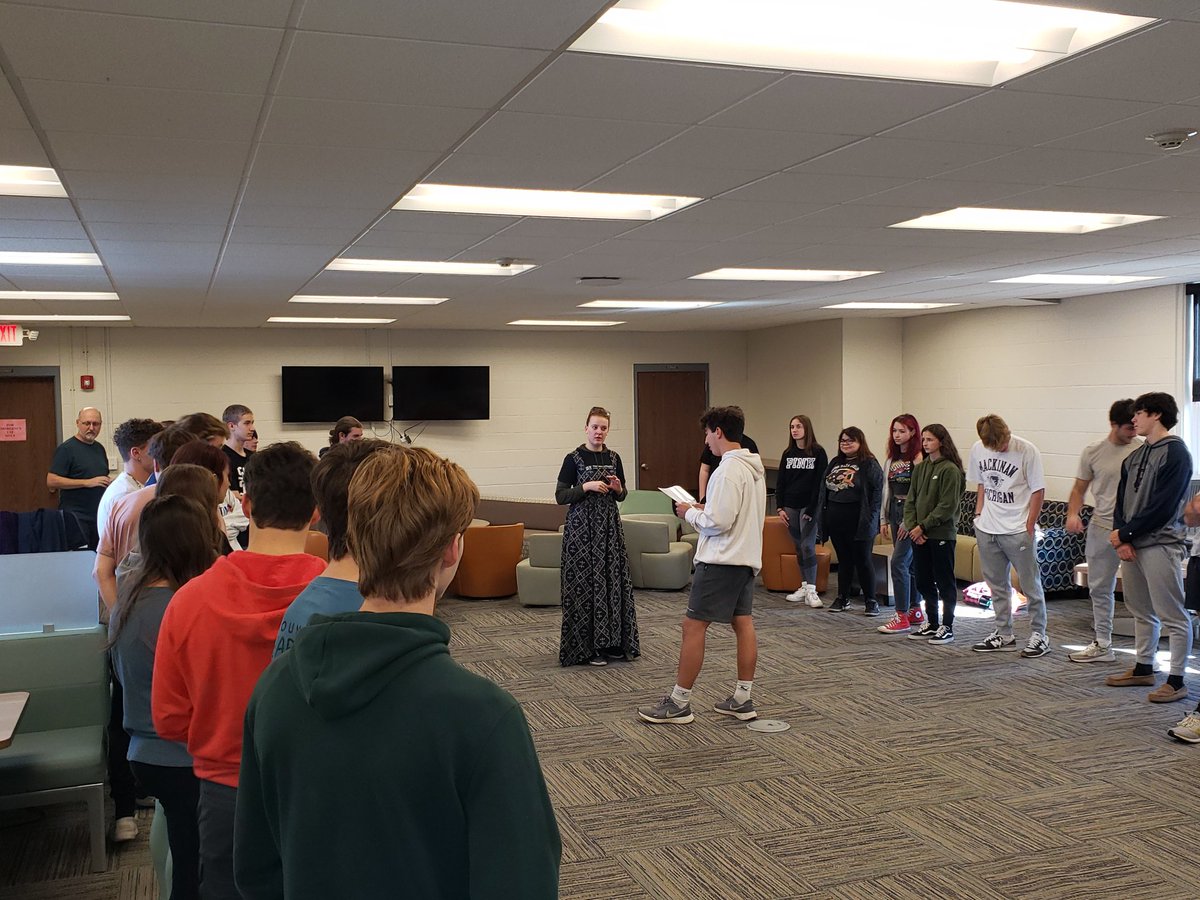 Bobby as Romeo // The actors debrief w/ the student actors. 
#KHSEye #KHSRandJ #HornetPride #GLTF