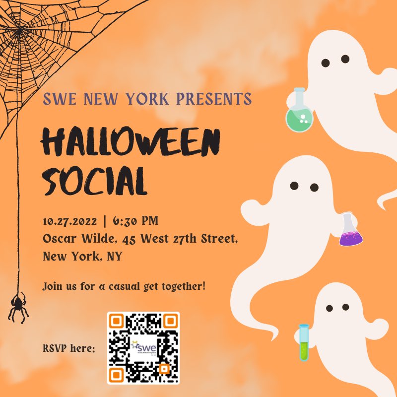 SWE_NY's tweet photo. Costumes optional 👻 Can’t wait to see you all on Thursday! https://t.co/dmUTiT4q5X