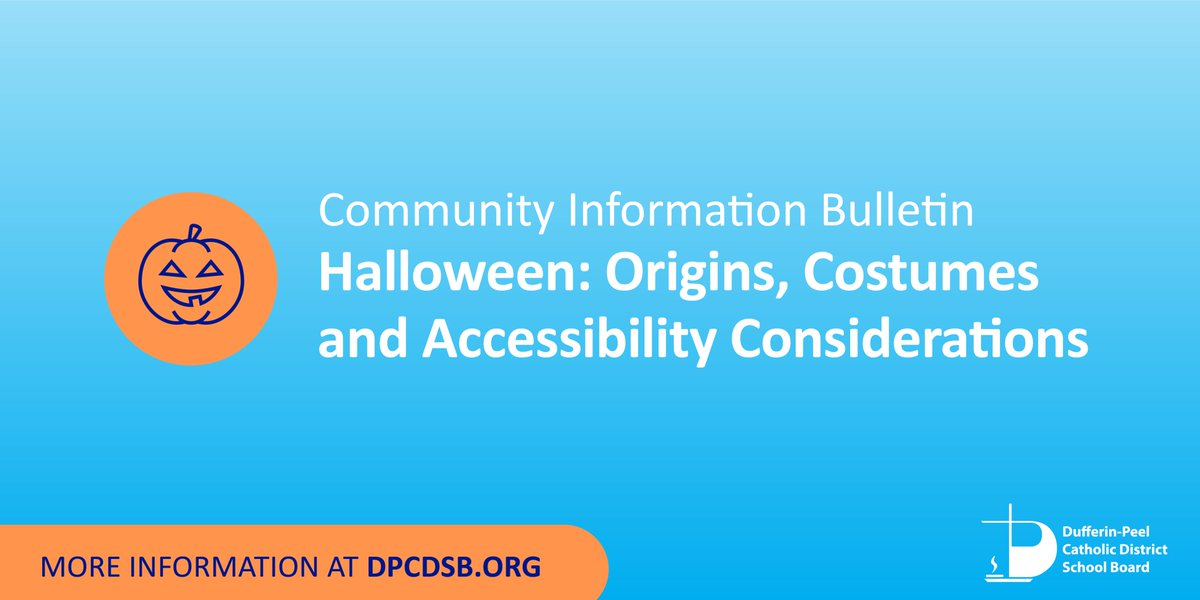As Halloween approaches, we would like to share a few reminders regarding the origins of Halloween, choosing costumes, and accessibility considerations. 

Read our Community Bulletin for more information: ➡bit.ly/Halloween-Remi…
