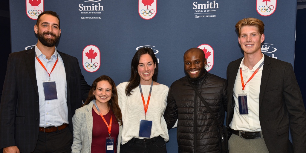 SmithBusiness's tweet photo. Earlier in October, Smith #GamePlan award students and alumni came together for an evening of networking at #SmithToronto.
In addition to a chance to catch up in person and make new connections, attendees enjoyed an athlete panel on #CareerSuccess and #SocialImpact. @TeamCanada https://t.co/SlDpciuzGs