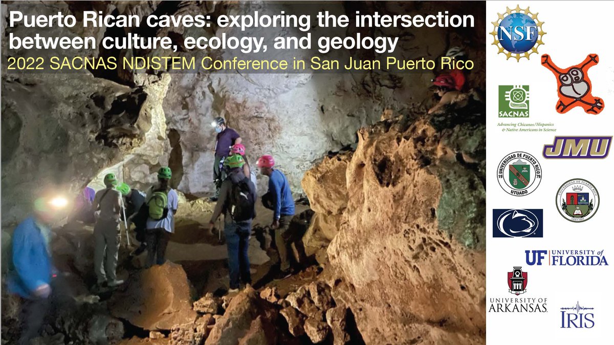 Who is ready for @sacnas?! This year, I have the pleasure to be among people leading a field trip to caves in Puerto Rico.  This type of efforts are monumental,  thank you to @NSF @palomacarton @jmacalad @geoschmoo @JMUCSM for making this happening. #TrueDiversity #2022NDiSTEM