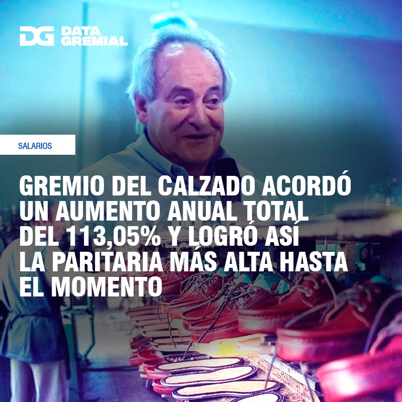 DataGremialCom's tweet photo. 💰 #Paritarias
Luego de intensas discusiones que incluyeron protestas y la posibilidad latente de un paro nacional, la Unión de Trabajadores del Calzado (#UTICRA) acordó un incremento salarial del 113,05% para todos los trabajadores de la actividad.
+ 👉 https://t.co/L1cJKp9joC https://t.co/KoL4h4F1Kg