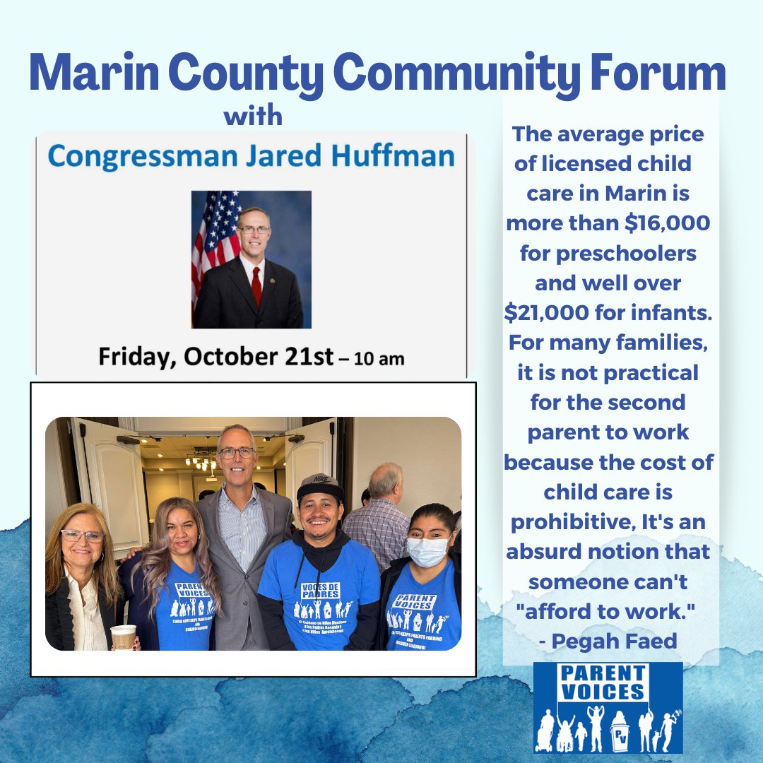 ParentVoicesCA's tweet photo. ✨Friday October 21st our @pvmarincounty did some on the ground work and attended the #MarinCounty #Community Forum. 

💪🏽#ParentPower is strong when you throw that #PVBlue shirt on. 

🫱🏼‍🫲🏽We show up for our #communities, hand in hand fighting for our families. 💙#ParentVoicesCA https://t.co/yGlqgDbUoI