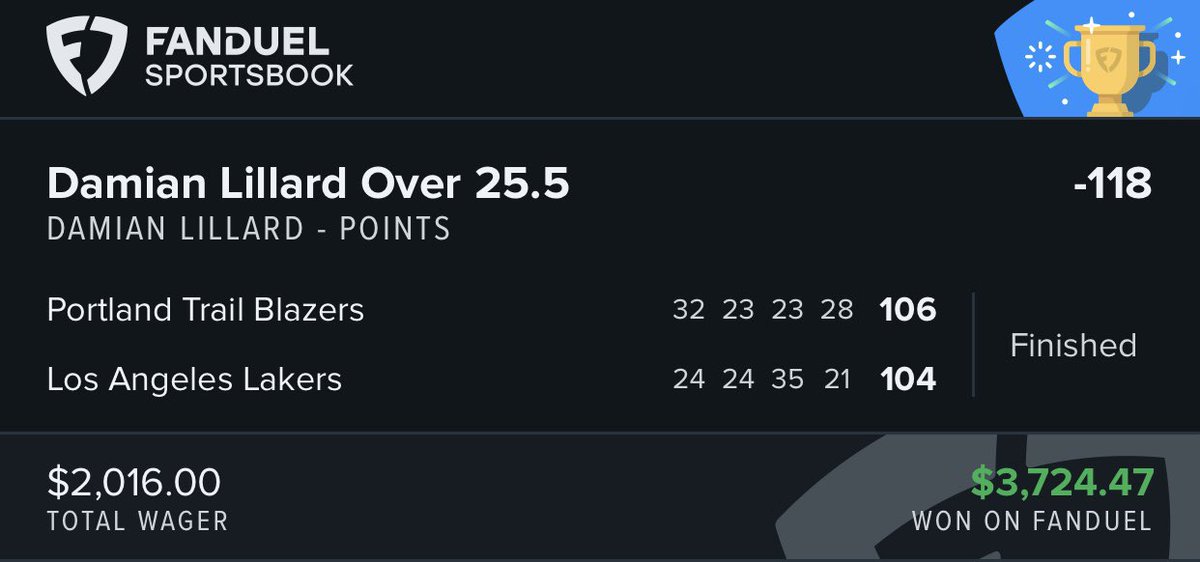 rickbanchez's tweet photo. 13U FOX OVER 24 -104 ✅🔥🔥
13U LILLARD OVER 25 -118 ✅🔥🔥VIP

10-1 last 11 max plays 💰💰💰
show me some love and I’ll give you guys another MAXXX WINNER 🔥🔥 #GamblingTwiitter #fanduel https://t.co/EtyE9Nh8hp