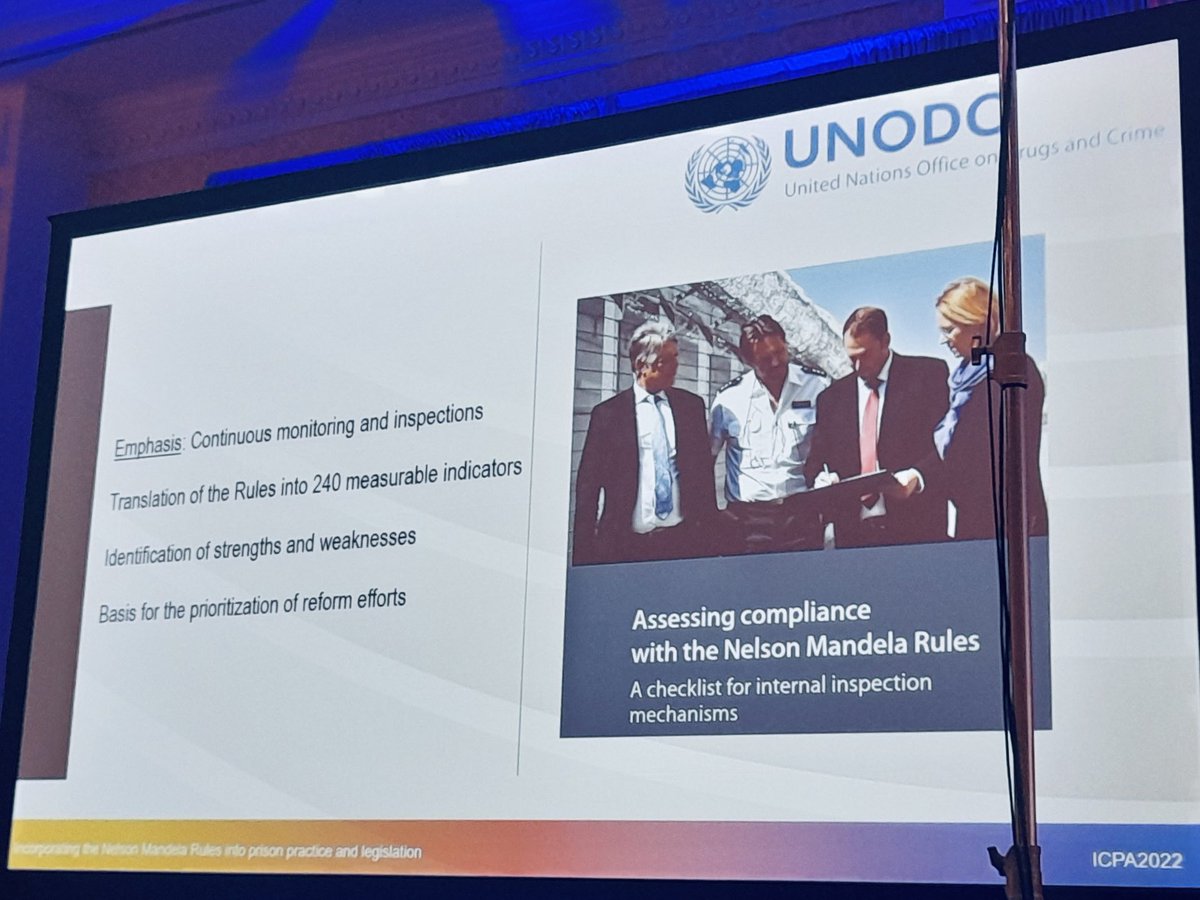 This is what unites us at int’l level❗️

A privilege to present on „Incorporating the Nelson #MandelaRules into prison practice and legislation“ during the #ICPA conference in #Orlando 🇺🇸 introducing #UNODC's toolkit on the UN Standard Minimum Rules 4 the Treatment of Prisoners.