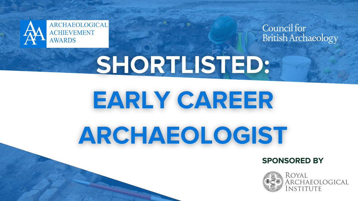 Beyond delighted and honoured to have been shortlisted in the Early Career Archaeologist category of @archaeologyuk’s #ArchaeologicalAchievement awards #AAA Also, super grateful to everyone who has supported and influenced me throughout my journey in archaeology and heritage! 🙌