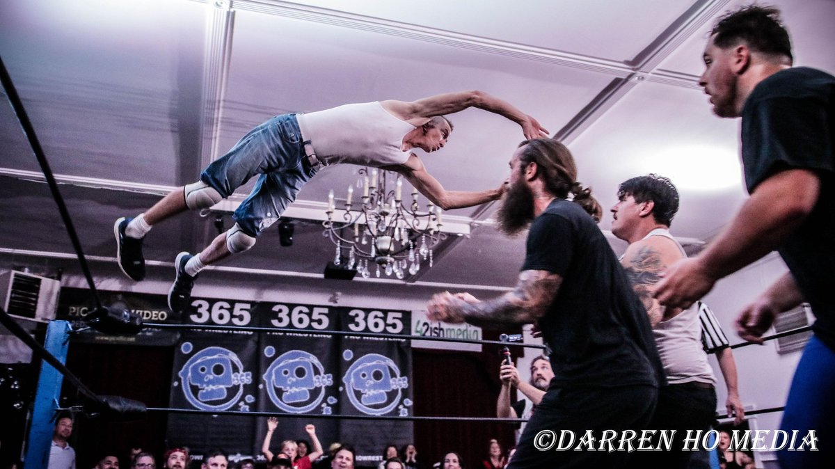 DarrenHoMedia's tweet photo. Due to injury, @MaxwellBensonPW was not cleared to compete which led to @365EddieO issuing a challenge to the @TheMomentaker to a Street Fight with the rest of the members from "The Moment of Truth" and @zal2468 and "Rad Punk" Rad Dad joining the fight.
#365pro #365prowrestling https://t.co/Tkr1CDlX1s