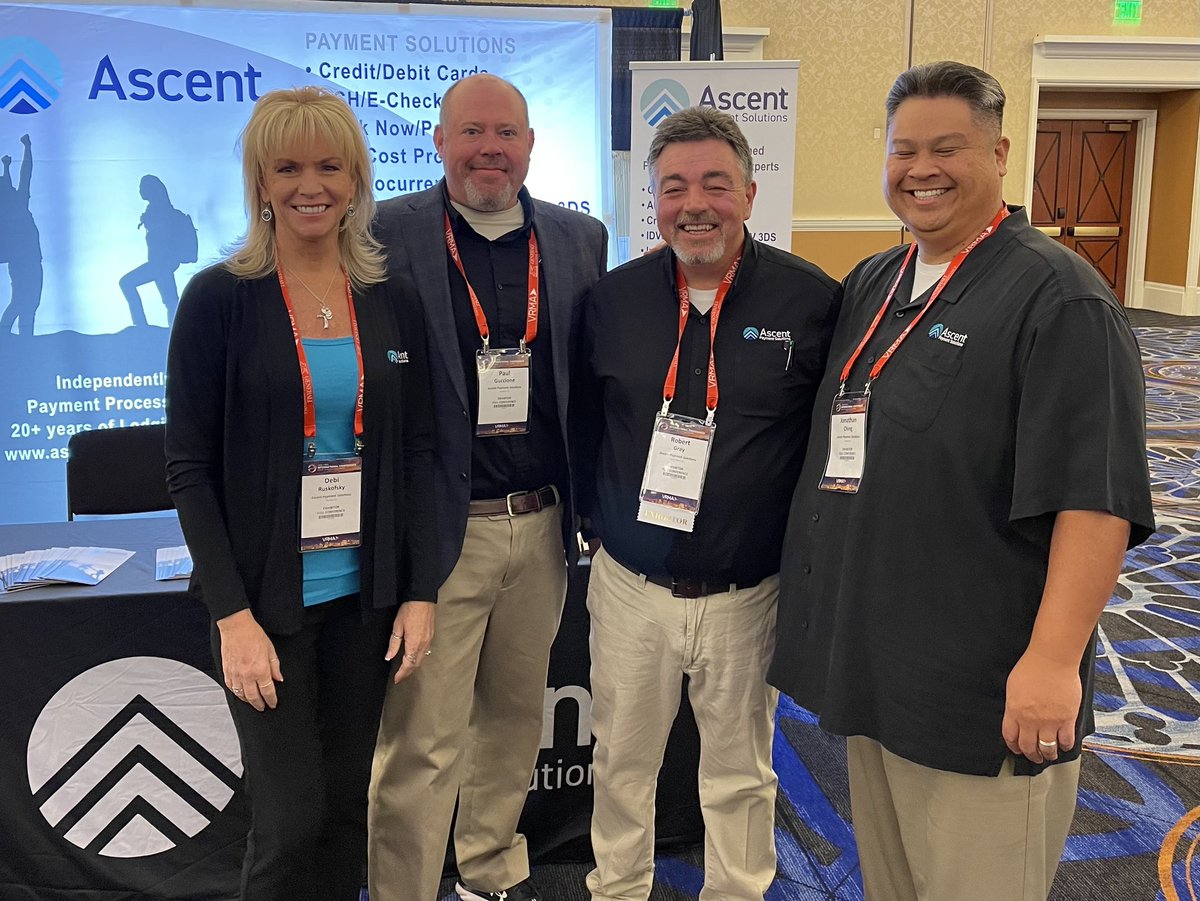 AscentPayment's tweet photo. We're in Vegas, baby! Come see the @ascentfulness  team in booth 232 at #VRMAinternational this week. https://t.co/rK0xNd7vpd