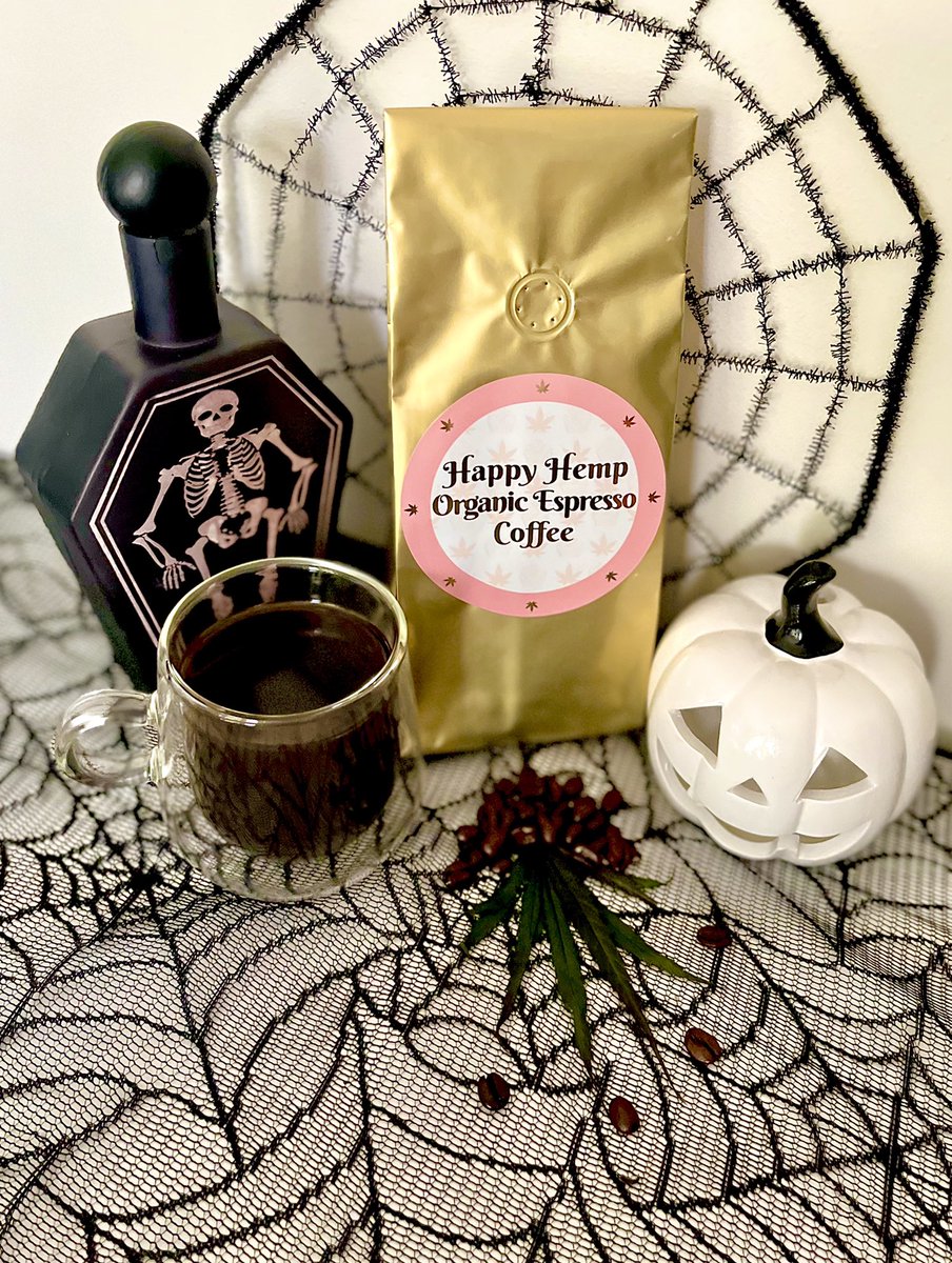 cbdbakes_ltd's tweet photo. Our Organic Espresso is packed with so much natural goodness it could even wake the dead! Happy Hemp Halloween from CBD Bakes 👻🎃
#organiccoffee #hemphalloween #Halloween #organiccoffeebeans
#coffeewithbenefits #healthylifestyle #cbdbakes #cbdcoffee #naturalenergyboost #CBD https://t.co/vUEXrjVqnj