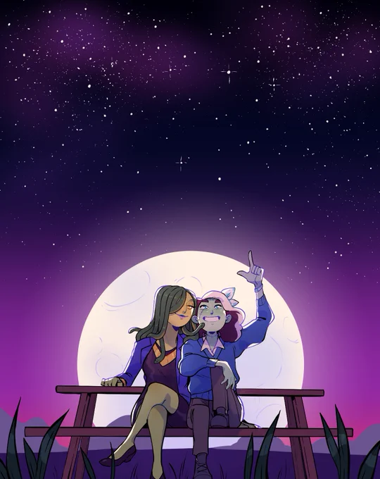 Soo happy to have ben able to do a piece for the launch of 's new title Monster Roadtrip!! There were so many characters to choose from but I'm always a sucker for lesbians! Please go check out the game! 