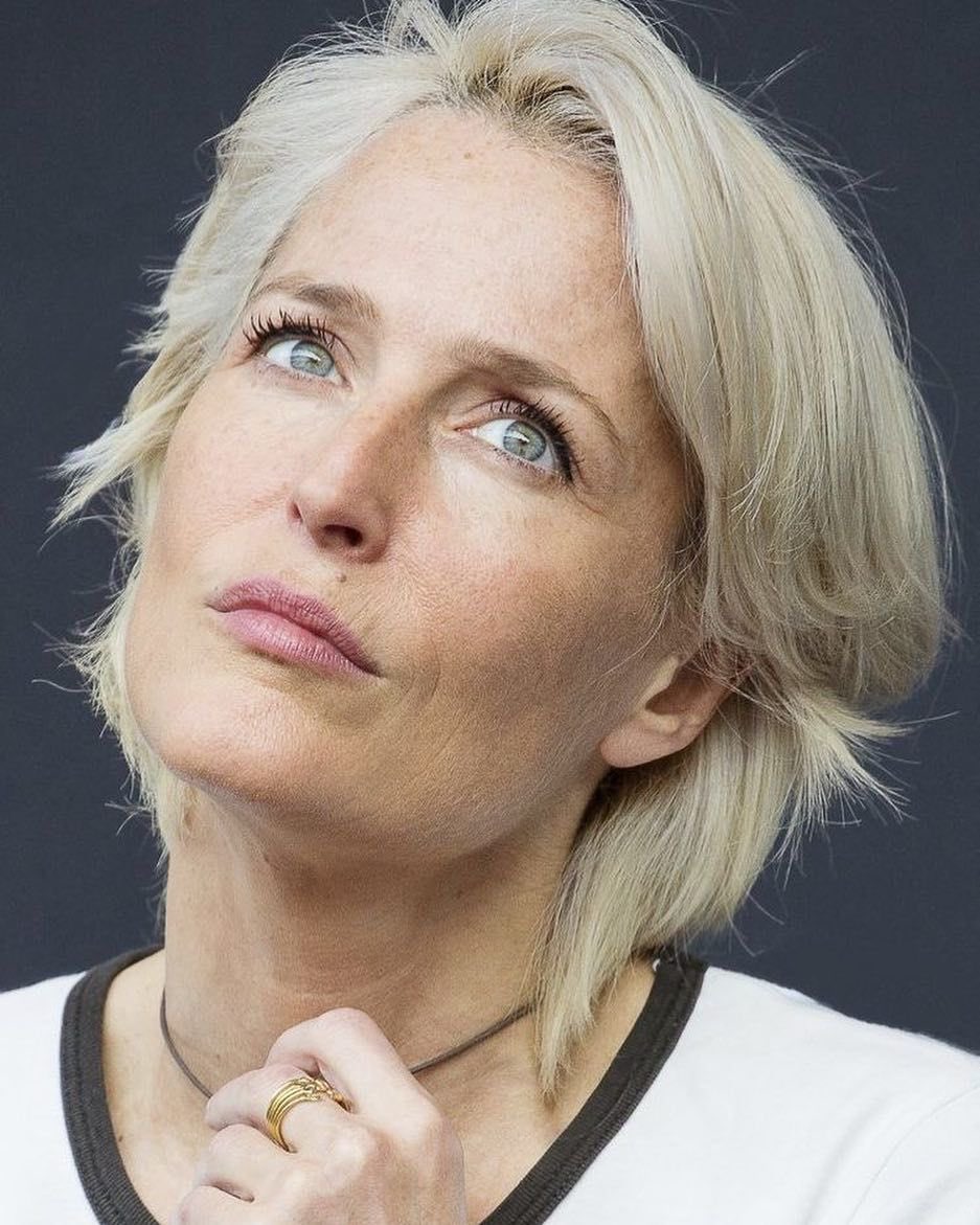 Miriam🌸 on Twitter: "Gillian Anderson with this haircut is something else 🥵 https://t.co