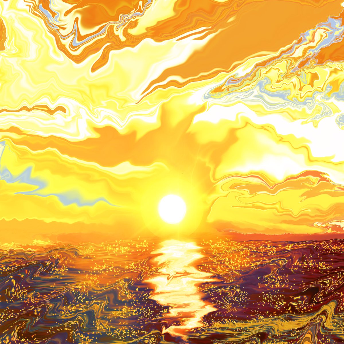 NebulaStreams's tweet photo. Sunset! Nature’s Spark - an art collection in collaboration of Piku Gyun &amp; NebulaStreams
#art #artwork #painting #nft #NFTCommunity #NFTartist #sunset https://t.co/jEq73LDb7u