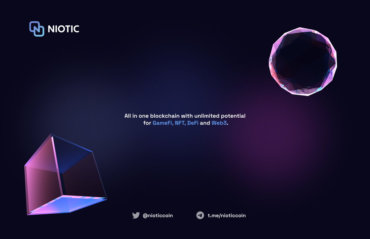 Nioticcoin's tweet photo. NioticCoin - a Blockchain with Unlimited Potential

🧬 Niotic creates unique suite of permission-less services aimed at bringing value to #defi protocol and real world #web3 adaptation 🧬

🌐 Website: https://t.co/WWsBKvC57b
✈️ Telegram: https://t.co/J7dAICMBcG

#Web3 #Launchpad https://t.co/1MYJsv9LnS