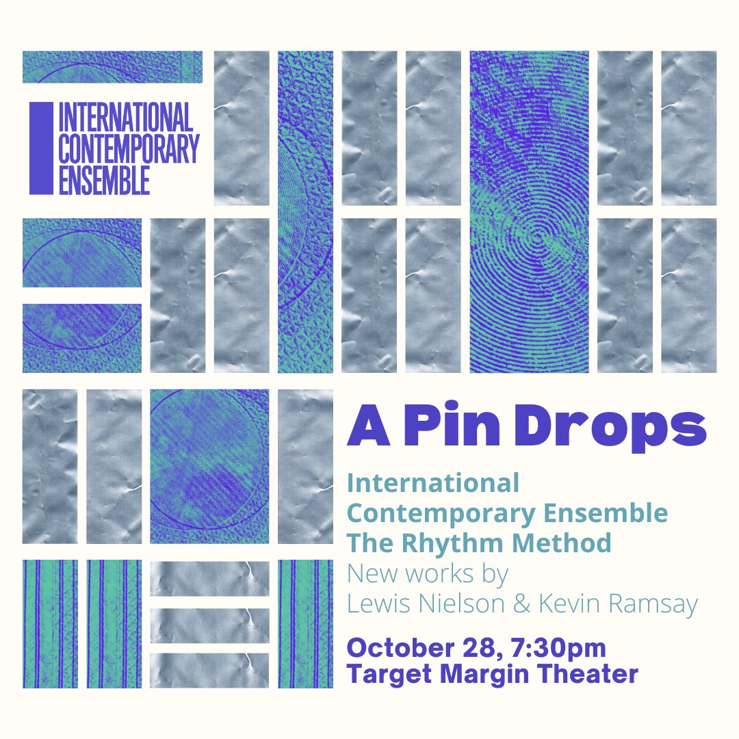 IntContemporary's tweet photo. On Oct 28th at @targetmargin, @IntContemporary &amp; @rhythmethod4tet premiere #intcontemporary commissioned works by Kevin Ramsay &amp; Lewis Nielson. Plus a performance of Meaghan Burke’s “Kitchen Quartet." ✨Tickets at https://t.co/ZzdDcd4cZf https://t.co/UUSGH4ENMY