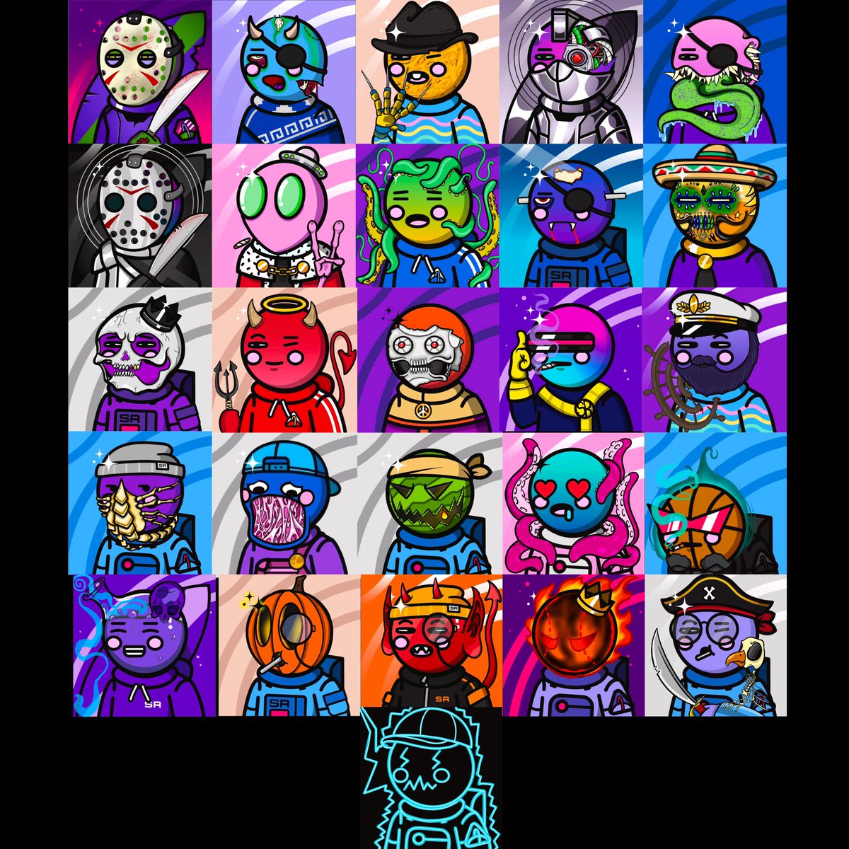 JCAlrighty's tweet photo. Yo! Last week was crazy, I did 26 of these spooky #SpaceRiders 🔥💀🔥 
I’m sorry if I did not get to yours if you posted, I did as many as I could with the time I had.
Thanks for all the support you guys are awesome❤️💯 have a great Monday!! #RideWithUs @SpaceRiders_NFT https://t.co/2ceS6XnRCW