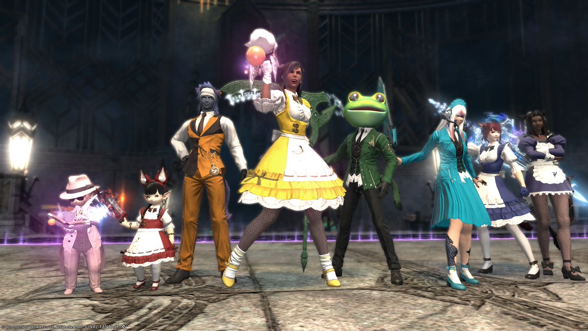 AlastarCrowley's tweet photo. Rainbow Maid Raid Party 🌈 🏳️‍🌈 
#ffxiv #raidnight #gposer #ffxivglams #ffxivscreenshots #ff14 https://t.co/dojcYdNSK8