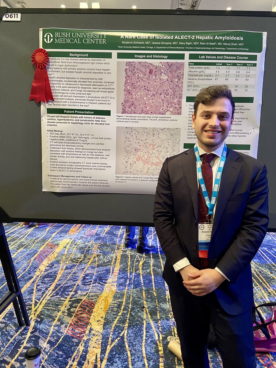 BSchwartzMD's tweet photo. Having a blast at #ACG2022 with my @RushDOIM co-residents and fellows. Honored to receive an outstanding poster presentation award for my work with @JessStrzepkaMD. Can’t wait for #ddw2023 in Chicago! @RushIMChiefs @AmCollegeGastro @ManaviBhagwat @taviabuyssemd https://t.co/xalHMPqWAU