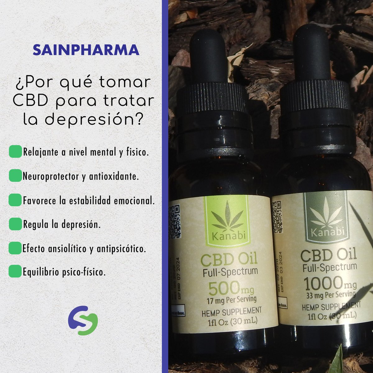 Sainpharma1's tweet photo. ¿El CBD funciona? ¡Claro si funciona!⁣⁣⠀⁣
⁣⁣
El CBD muestra un éxito medible en el estado de ánimo, ayudandonos a mejorar nuestra salud mental desde bipolaridad, estrés, ansiedad, depresión entre otros⁣⁣⠀⁣

#Sainpharma #CBD #Suplemento #CBDOil #Hermosillo #ViveSaludable https://t.co/7KzpYm4RGi