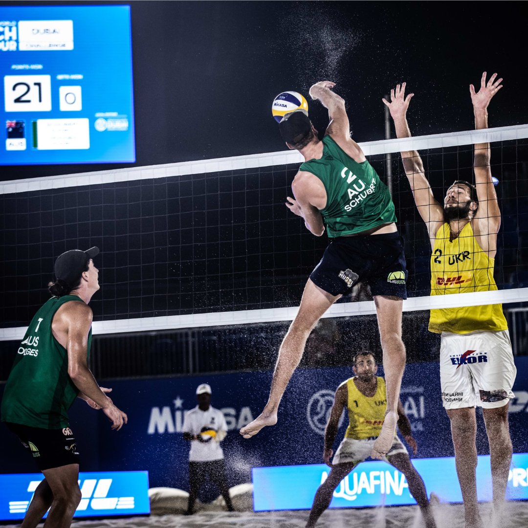 ausvolley's tweet photo. Great effort by Schubert/Hodges who reached the QF at the @BeachVBWorld #DubaiBeachProTour Challenge n.1

The 🇦🇺 could not go past Popov/Reznik 🇺🇦 who had already defeated Nicolaidis/Carracher in the Round of 18.

More action to come as the Dubai Challenge n.2 starts on Thursday! https://t.co/PtbRlcl7JY