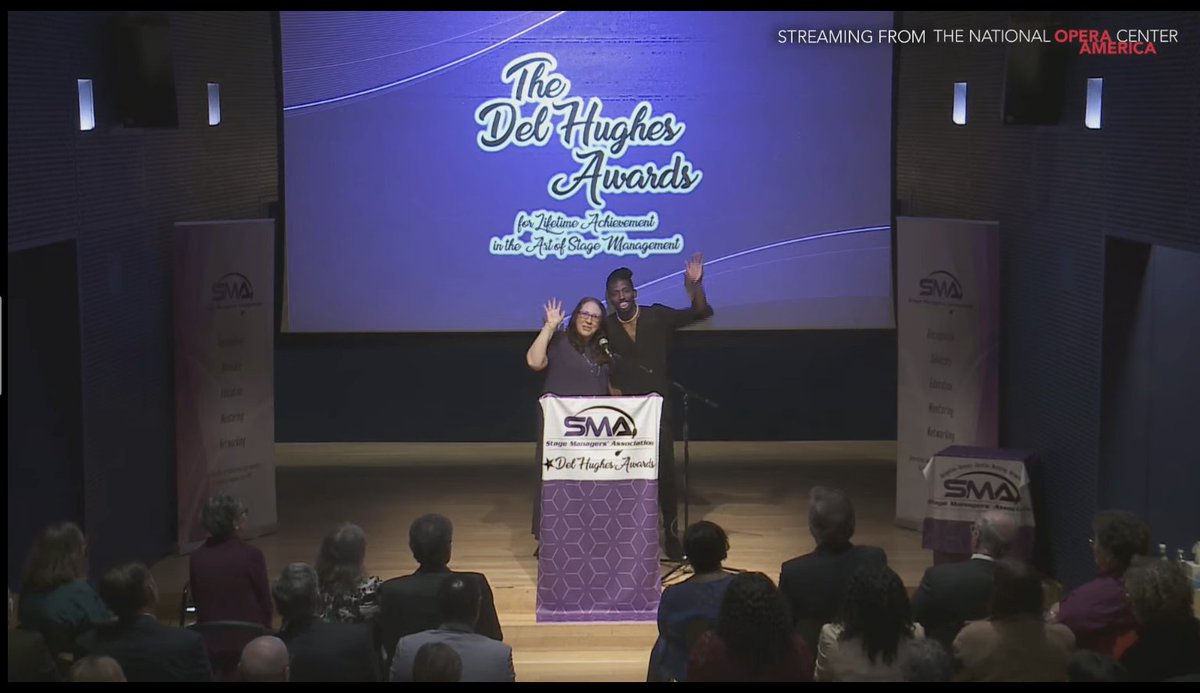 With a final Special Recognition Award presentation to Nara E. Alcorn &amp; Lisa Porter and final remarks from Cheryl and Chris, #DelHughes22 is wrapped! #StageManager #StageManagement