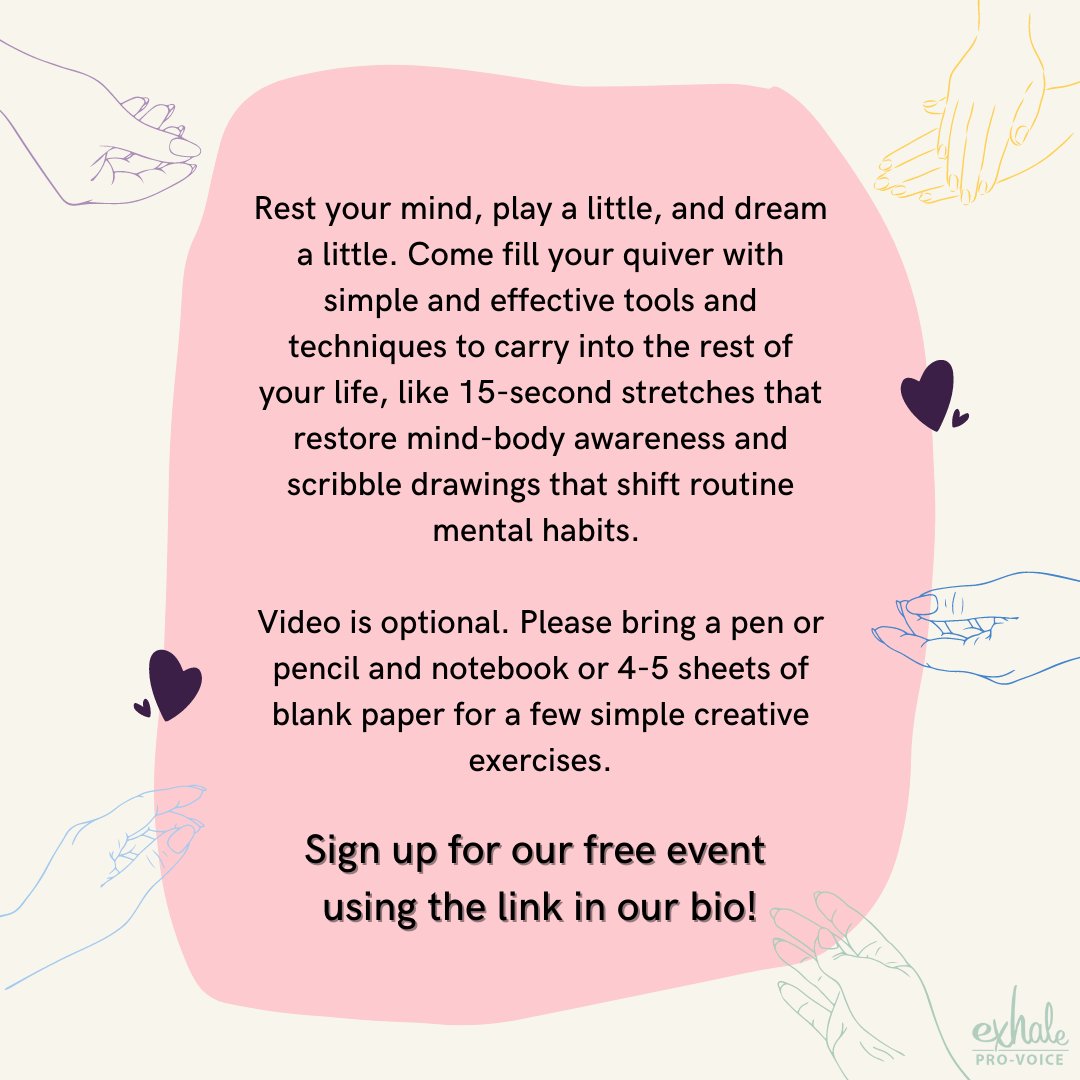 ExhaleProVoice's tweet image. Reminder! If you are a reproductive health worker or advocate, you are invited to join Exhale Pro-Voice for an evening of rest and connection.  Join us virtually this Wednesday, Oct 26th at 5pm PST/8pm EST. Link to register in bio 💖