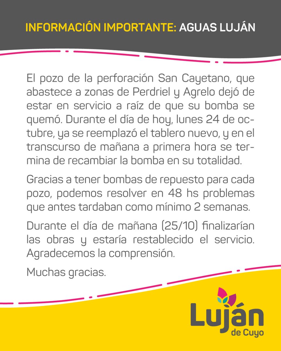MuniLujanDeCuyo's tweet photo. Información importante 👇 https://t.co/FTBV4Hp9SZ