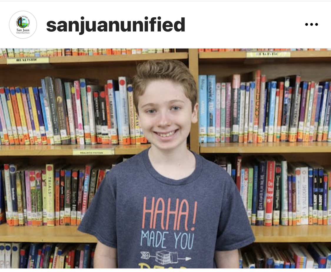 I was SO honored to have been interviewed by my own #middleschool district @SanJuanUnified in my #school #library (best place)! It was a dream come true to share my #book journey, #MGLit podcast & my #book drives! Love being in the #BookCommunity!🥳 sanjuan.edu/ETrain