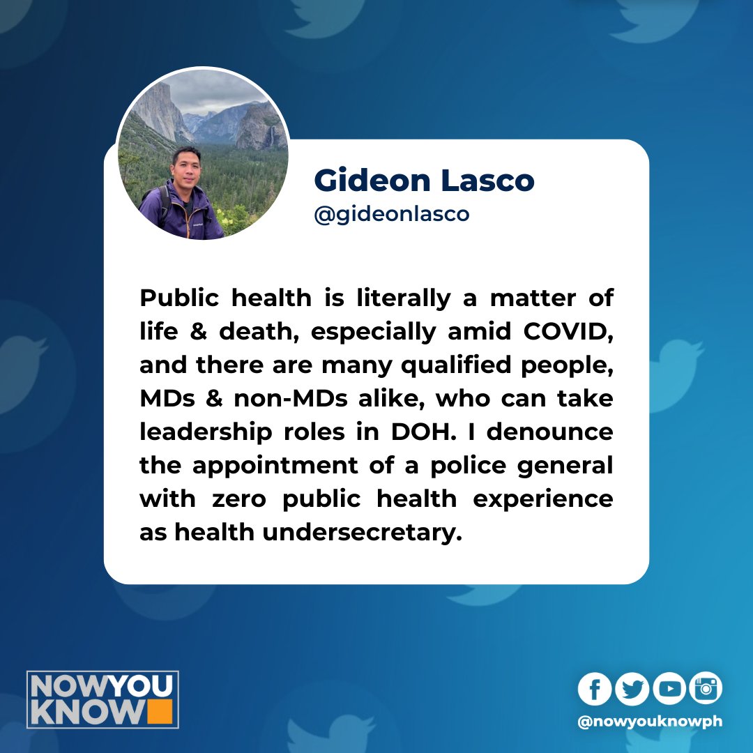 Columnist Gideon Lasco denounces the appointment of the Department of Health (DOH) Usec. Camilo Cascolan. #NowYouKnow #NYK