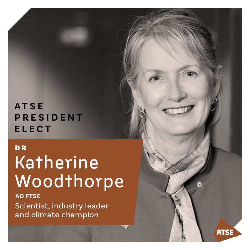 Excellent to see Dr @kwoodthorpe AO FTSE in person at the podium for #ATSEActivate’s Assembly today. Congratulations Katherine on your election as @ATSE_au President and Board Chair for 2023-25. We all look forward to change-making with you!