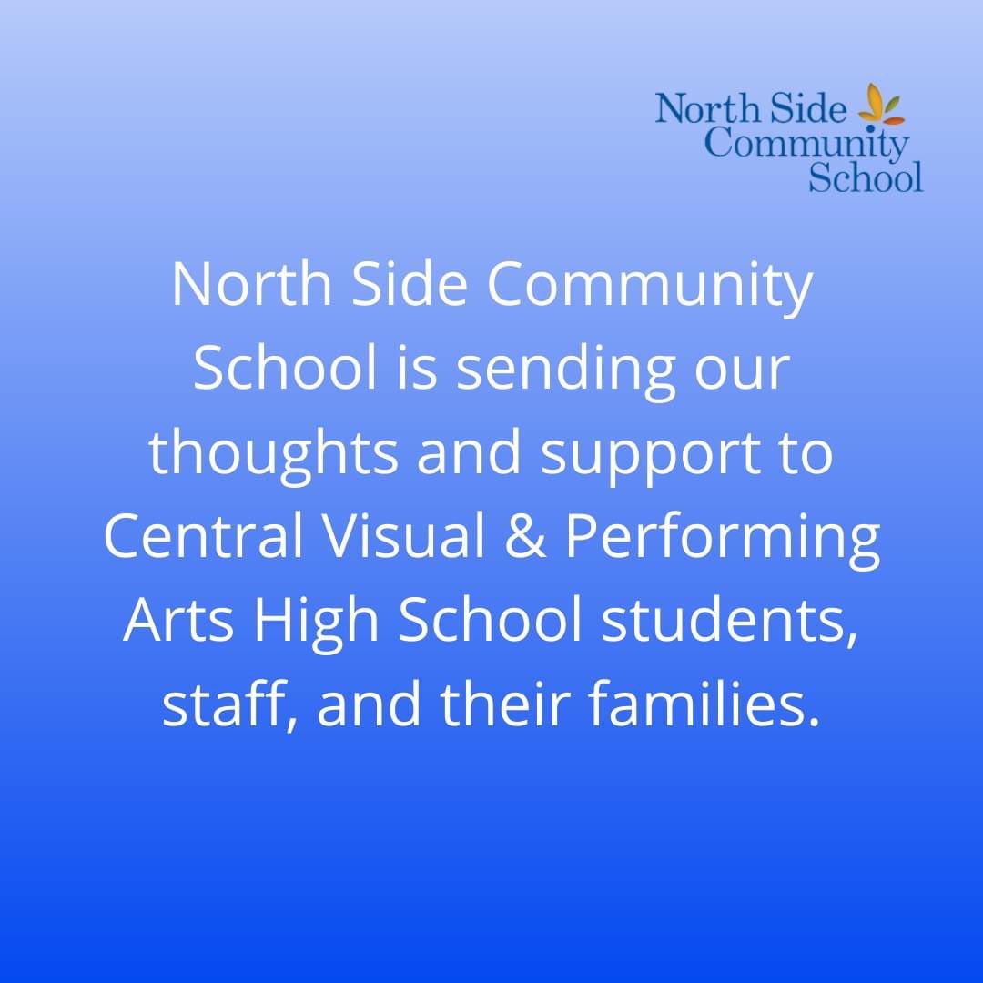 We were deeply saddened to hear the news of the school shooting today at Central Visual and Performing Arts. Our thoughts are with the members of that school community.