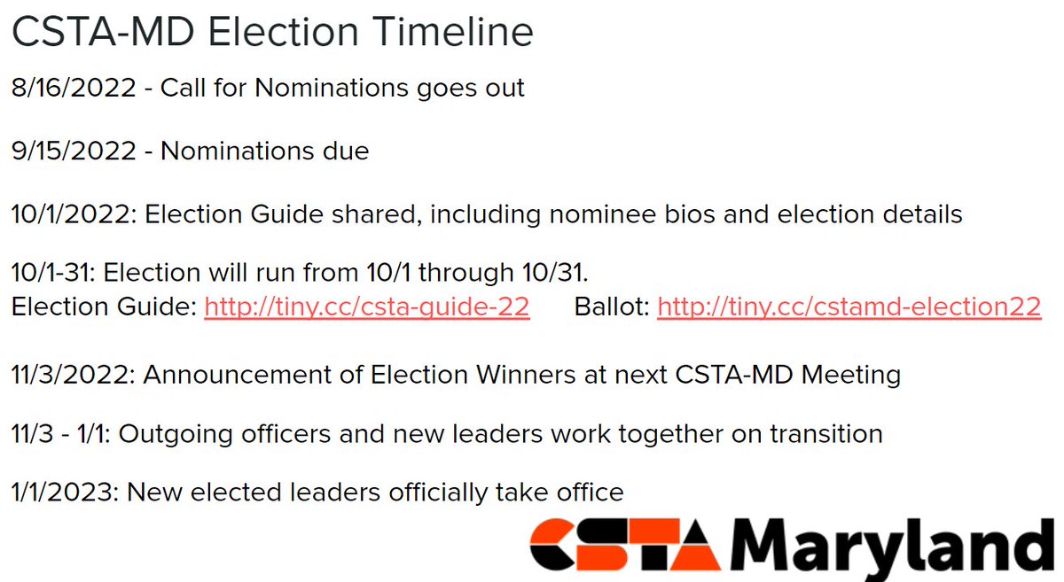 Our 2022 election season is closing fast. The last day to vote is Monday, October 31st. Please check your email to find the link to vote. We would love to have 100% participation from chapter members. Its not to late to join and vote. csteachers.org/page/individua…