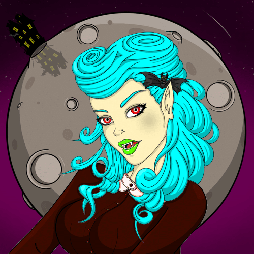 BoomerSquadNFT1's tweet photo. Couldn't help myself, #BoomerSquad @WondermanNFT! Here's my second lovely #PinUpVampirette #HalloweenBash https://t.co/WRZAx5VnGD