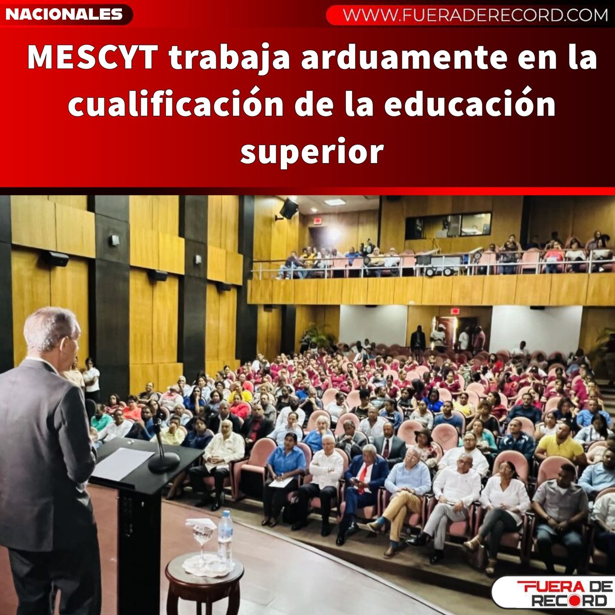 El Ministro de Educación Superior, Ciencia y Tecnología (MESCYT), Franklin García Fermín, subrayó los ingentes esfuerzos que ha desarrollado el Gobierno dominicano para mejorar la calidad de la educación universitaria. Continúa leyendo esta noticia en fueraderecord.com