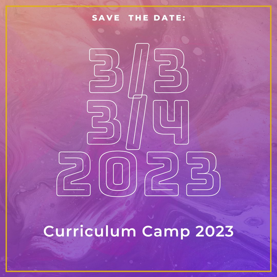 130 days until Curriculum Camp 2023, we're excited! Are you?