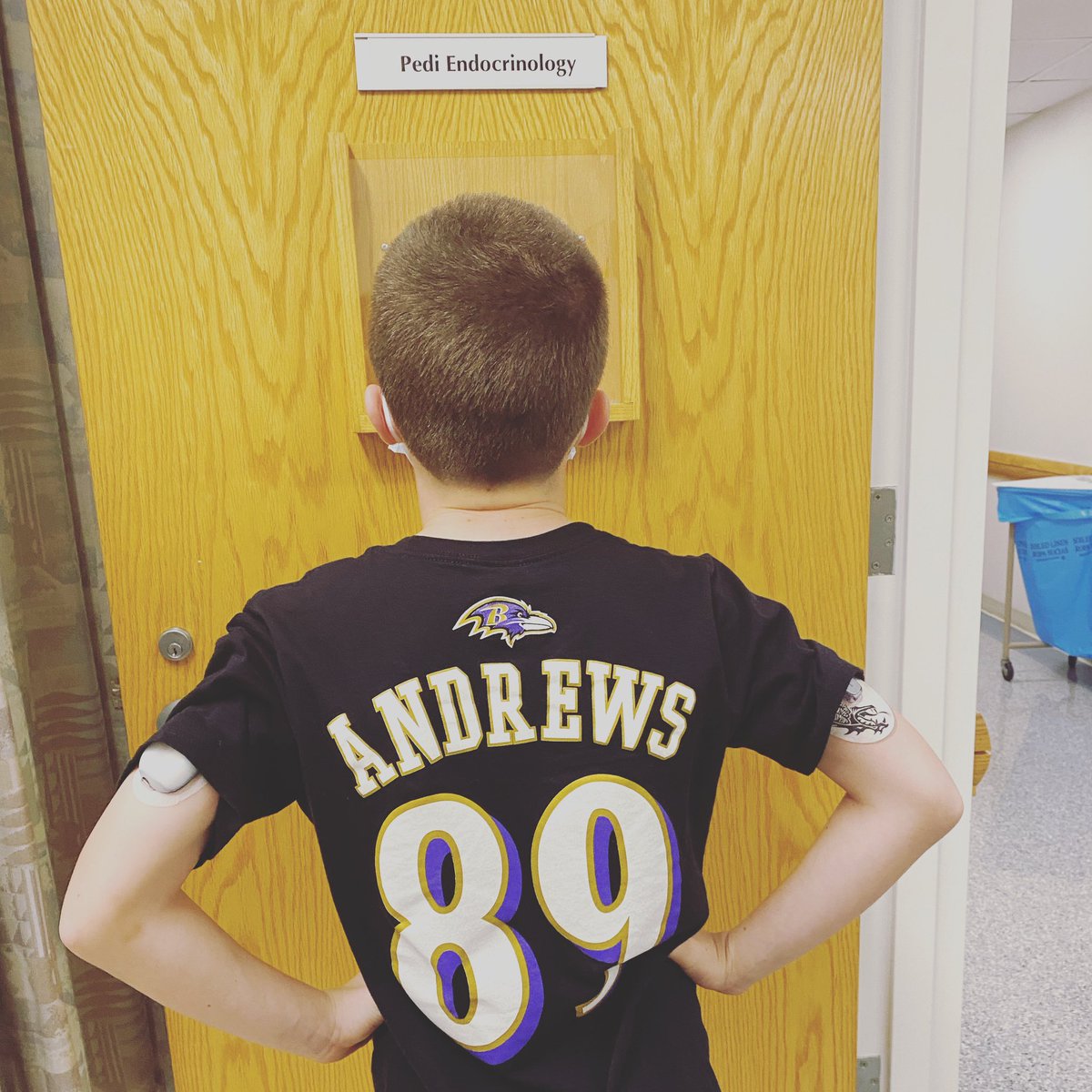 ClockerClark's tweet photo. @Mandrews_81 @AdamSchefter @dexcom Our 12 year old, Grady - who will be inspired by these athletes! https://t.co/drfsFgEnCr