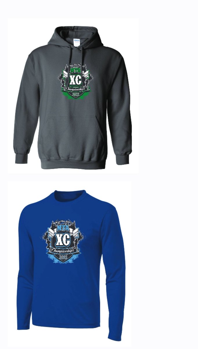 2022 MTA Cross Country Championship Apparel is available 

In order to guarantee your size, you are encouraged to order ONLINE.
 
trackiereg.com/MTAXCApparel20…