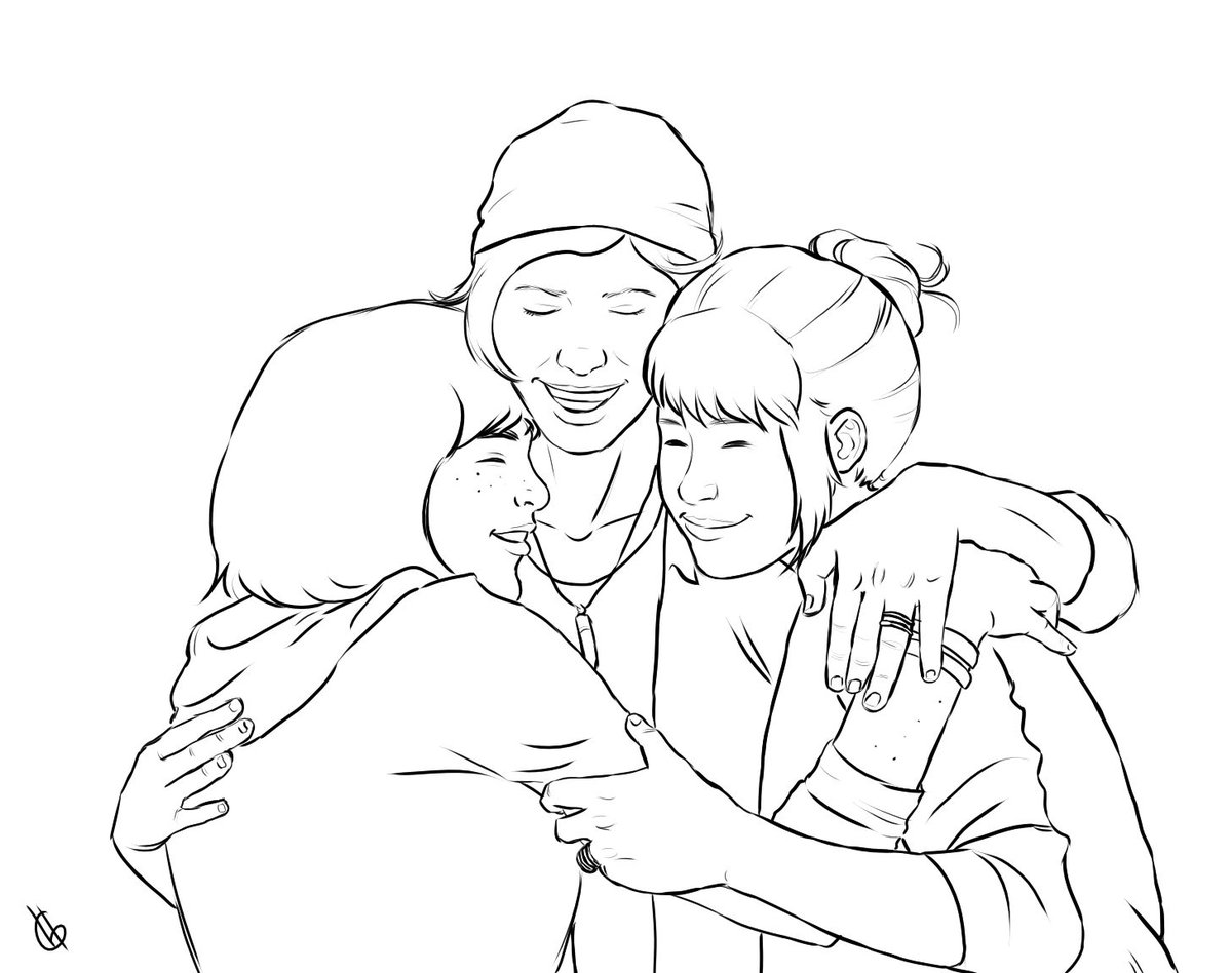 ghostinthehella's tweet photo. Some #pricemarshfield joy for #Flufftober day 24: "All the hugs." #LifeIsStrange #Fanart #GhostDraws #ChloePrice #KateMarsh #MaxCaulfield https://t.co/U0vZHyobp8