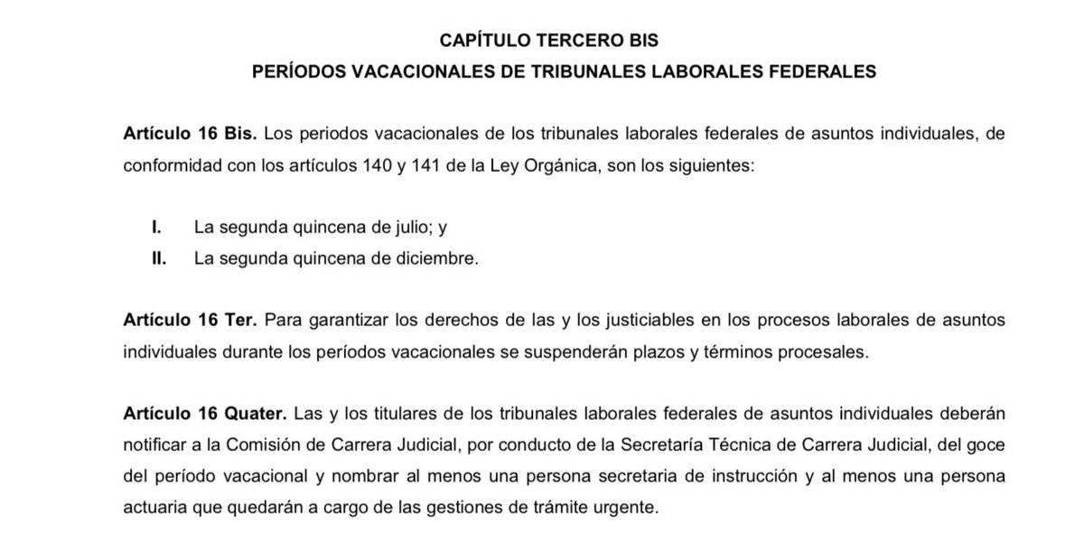 ariveraroficial's tweet photo. Nuevos Periodos vacacionales de los Tribunales Laborales Federales de Asuntos Individuales 👇🏻 https://t.co/57JL9gBIar