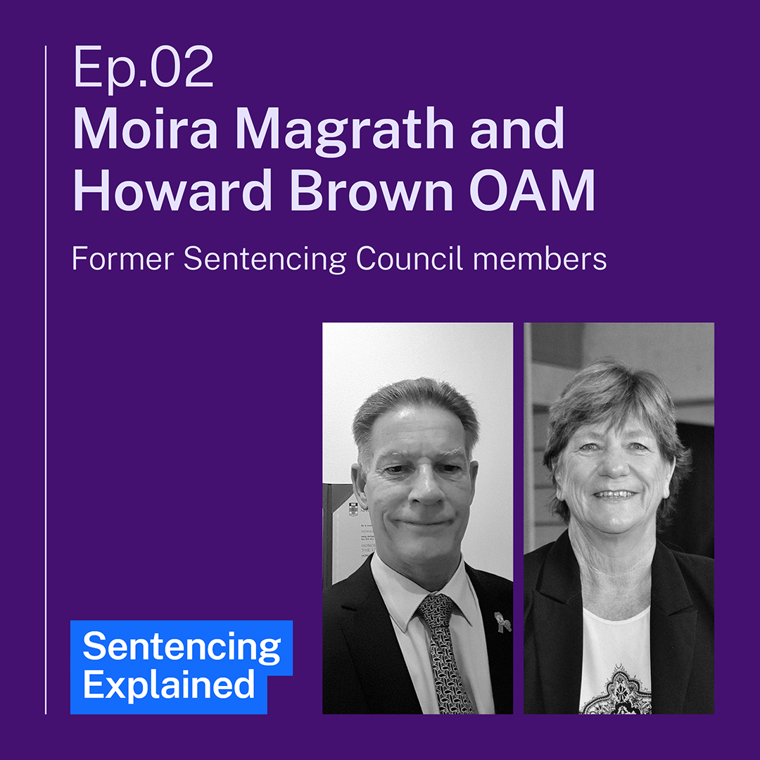 NSWSentCouncil's tweet photo. Sentencing is a complex process, and sitting on the Council is no easy task.

In Ep2 of #SentencingExplained, we chat with former community members Howard Brown and Moira Magrath about the dynamics of the Sentencing Council. Listen Monday at https://t.co/LdoD3m2PyD #auslaw https://t.co/2cDtGOBsK4
