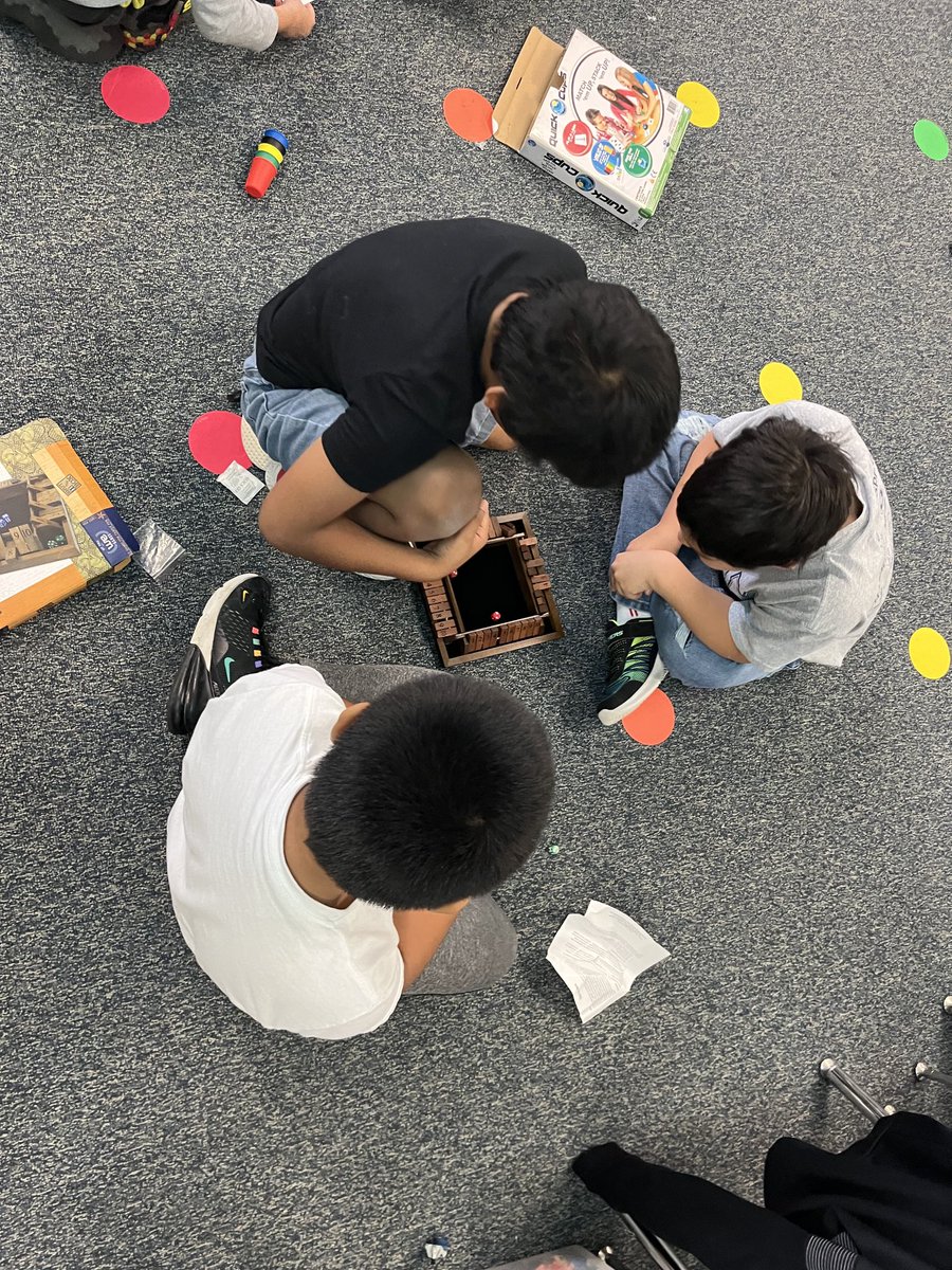TH_Principal's tweet photo. Rainy day calls for indoor recess - Mrs. Kerber’s 2nd graders making the most of the time inside https://t.co/yJNZTYOVCp