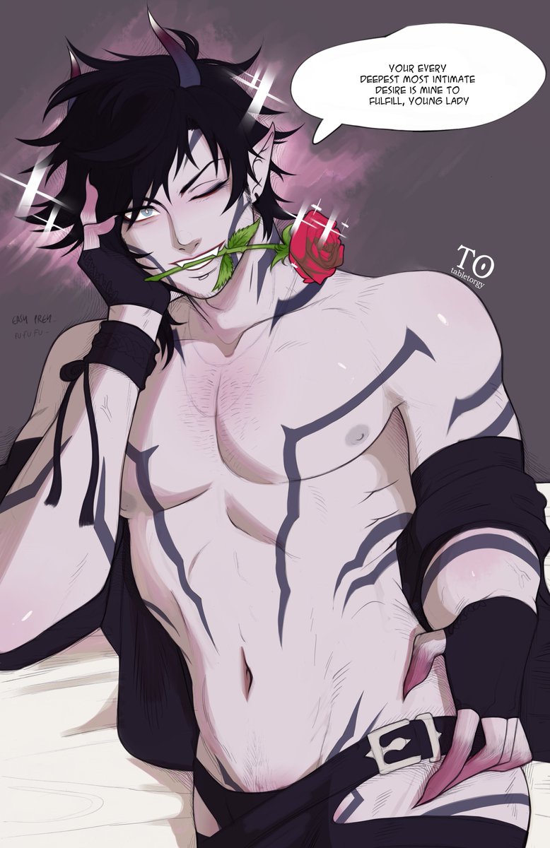 「(OC) Incubus boy tries to charm Iva 」|tabletorgyのイラスト