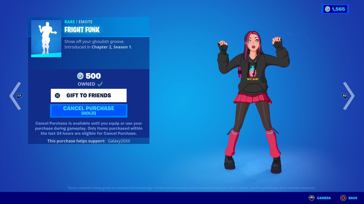 Alright I bought it, it's an great emote :) Used code-Galaxy20XX @Galaxy20XX