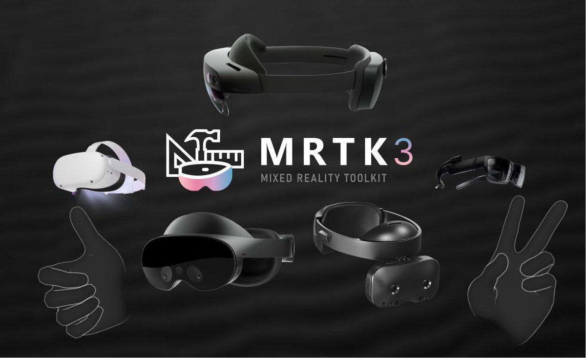 With so many #OpenXR devices on the market like #QuestPro, #LynxR1, and #HoloLens2, you can't afford to build your app for just one! #MRTK3 lets you build the *same app* on any supported OpenXR device with zero configuration change. 👇👇
