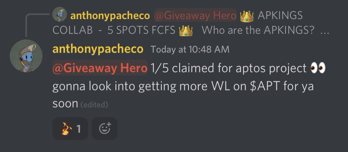 Gm $NEAR

Our DAO giveaways channel is poppin with $APT $APTOS whitelist opportunities.

Let’s get the 💰 and bring it over to $NEAR 🤝🔥